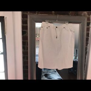 Ralph Lauren white jean skirt
